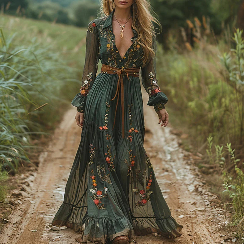 Auré | Boho Floral Maxi Dress